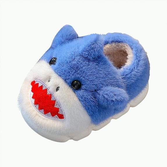 Gvdentm Toddler Girl Slippers Kids Slippers Full Wrapped Toddler Slippers Boys Girls Comfortable Winter House Shoes(Toddler/Little Kid/Big Kid)(Blue,13)