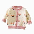 thumbnail image 1 of Gvdentm Toddler's Cartoon Pattern Sweater Cardigan,Knit Cotton Top, Baby Boy's Warm Clothes Light Pink,4-5 Years, 1 of 5