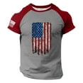 thumbnail image 1 of Gvdentm USA Shirt Men's American Flag Casual Short Sleeve T-Shirt A06-Grey,2XL, 1 of 4
