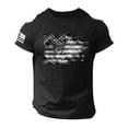 thumbnail image 1 of Gvdentm USA Tshirt Men's USA Flag Distressed Graphic Short Sleeve T-shirt Tops 4th of July Independence Day A10-Black,M, 1 of 5