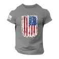 thumbnail image 1 of Gvdentm USA Tshirt Shirts for Men Independence Day 3D Digital Printing Basic Tee Tops Men Formal Shirts A05-Grey,XL, 1 of 5