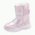 thumbnail image 1 of Gvdentm Winter Boot Girl Size 1.5 Boys Snow Boots Winter Waterproof Slip Resistant Cold Weather Shoes(Pink,1.5), 1 of 8