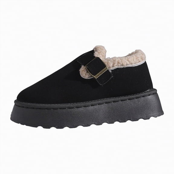 Gvdentm Woman's Slippers Women's Comfy Style Memory Foam Slip on Slippers Soft House Shoes with Fuzzy Collar(Black,8)