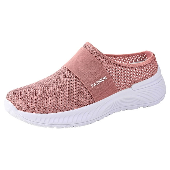 Gvdentm Women Black Sneakers Walker Fitness Workout Shoes Women(Pink,8)