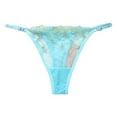 thumbnail image 1 of Gvdentm Women Floral Lace Panties Cheeky Hipster Bikini Underwear Sexy Tangas(Light Blue,S), 1 of 3