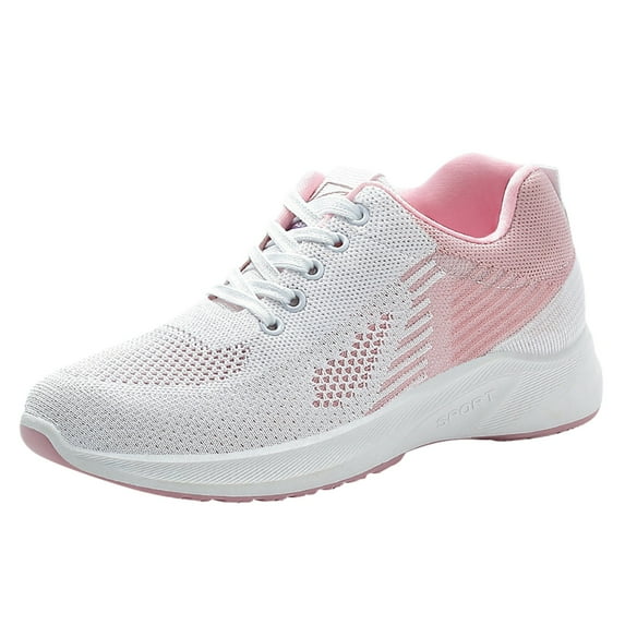 Gvdentm Women Footwear Low Top Breathable Casual Sneakers Lightweight Sports Shoes Women White,7.5