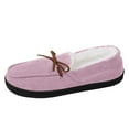 thumbnail image 1 of Gvdentm Women's House Slippers Indoor Outdoor Moccasin Fuzzy Fluffy Furry Loafers Suede Warm Shoes(Pink,10.5), 1 of 9