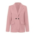 thumbnail image 1 of Gvdentm Women's Long Sleeve Blazer Single Button Jacket Blazer with Pocket Red,5XL, 1 of 5