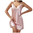 thumbnail image 1 of Gvdentm Womens Nightgown Women's Cut Out Trim Chemise Nightgown Spaghetti Strap Night Dress Sleepwear Pink,L, 1 of 5