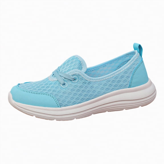 Gvdentm Womens Running Shoes Women's Ladies Fashion Casual Versatile Comfortable Canvas Flat High Top Sneakers for Women(Sky Blue,6.5)