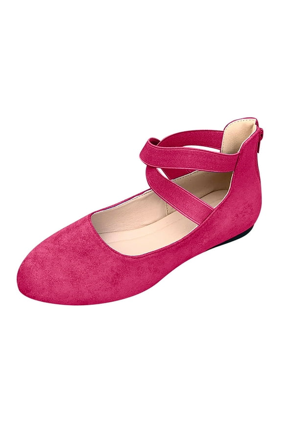 Womens Shoes Flats Dressy Comfortable Ballet Pointed Toe Comfortable Casual Dressy Shoes Work Flats Office Shoes Solid Flats Cusp Head Comfy Shoes for Women Hot Pink 7.5