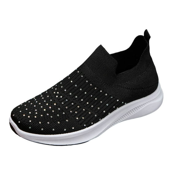Gvdentm Womens Size 8 Shoes Round Women Mesh Straps Fashion Flat Shoes Women Black,9