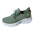 thumbnail image 1 of Gvdentm Womens Sneakers Black Non Slip Lightweight Casual Breathable Tennis Shoes Work Shopping Travel Shoes Women(Green,8), 1 of 9