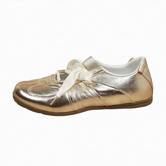 Gvdentm Womens Tennis Shoes Fashion Comfortable Platform Sneakers for Women Mesh Slip On Fashion Sneakers for Women(Gold,8.5)