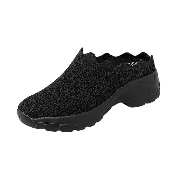 Gvdentm Womens Walking Shoes Sock Casual Ladies Fashion Sneakers Womens Shoes Casual Mesh Sneakers for Women Wide Width Z01-Black,8
