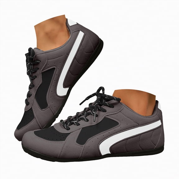 Gvdentm Womens Walking Sneakers Autumn Flat Bottom Lightweight Comfort Mesh Breathable Lace Up Casual Style Wide Width Shoes for Women(Black,6)