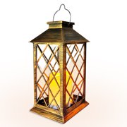 Gvieevol Bronze Solar Outdoor Hanging Lantern