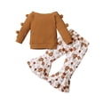thumbnail image 1 of Gvmfive Kids Baby Girl Long Sleeve Tops Flared Pants Outfit Clothes 2PCS Set 12-18 Months, 1 of 7