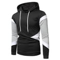 thumbnail image 1 of Gvmfive Men Drawstring Hooded Long Sleeve Sweatshirt Color Block Casual Hoodie, 1 of 5