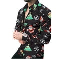 thumbnail image 1 of Gvmfive Mens Christmas Button Down Shirts Xmas Print Long Sleeve Party Holiday Xmas Tops, 1 of 6
