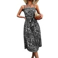 thumbnail image 1 of Gvmfive Summer Dress for Women Leopard Print Spaghetti Strap Casual Midi Dress, 1 of 4