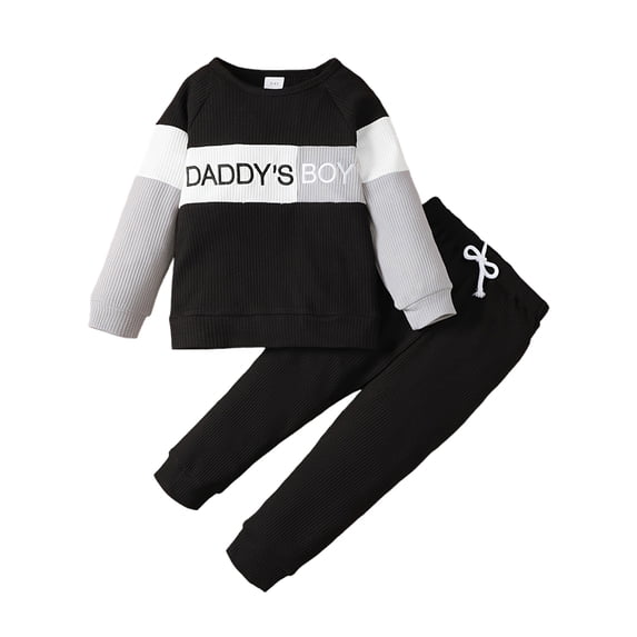 Gvmfive Toddler Boys Clothes Infant Kids Baby Tops Pants 2 Piece Long Sleeve Outfits Set 18-24 Months