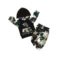 thumbnail image 1 of Gvmfive Toddler Kids Baby Boys Outfits Camo Print Hooded Tops Pants Set Clothes 12-18 Months, 1 of 7