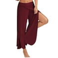 thumbnail image 1 of Gvmfive Women Casual Asymmetrical Split Pants Loose Trousers, 1 of 2