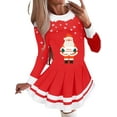 thumbnail image 1 of Gvmfive Women Christmas Dresses Xmas Printed Long Sleeve Skater Dress, 1 of 4