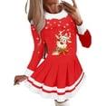 thumbnail image 1 of Gvmfive Women Christmas Dresses Xmas Printed Long Sleeve Skater Dress, 1 of 5