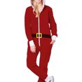 thumbnail image 1 of Gvmfive Women Christmas Hooded Loungewear Pajamas Long Sleeve Full Zip Casual Jumpsuits, 1 of 4