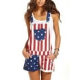 thumbnail image 1 of Gvmfive Women Denim American Flag Print Jumpsuit Jeans Playsuit Shorts Romper, 1 of 4