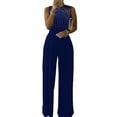 thumbnail image 1 of Gvmfive Women Evening Party Playsuit Rhinestone Jumpsuit Long Pants Romper, 1 of 2