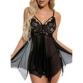thumbnail image 1 of Gvmfive Women Lace Babydoll Lingerie Sexy V Neck Underwear Sleepwear, 1 of 4