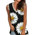 thumbnail image 1 of Gvmfive Women Lace Printed Sleeveless Tank Tops Summer Blouse Tunic Loose T-Shirt, 1 of 4