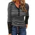 thumbnail image 1 of Gvmfive Women Long Sleeve V Neck Tops Button Up Shirt Blouse, 1 of 4