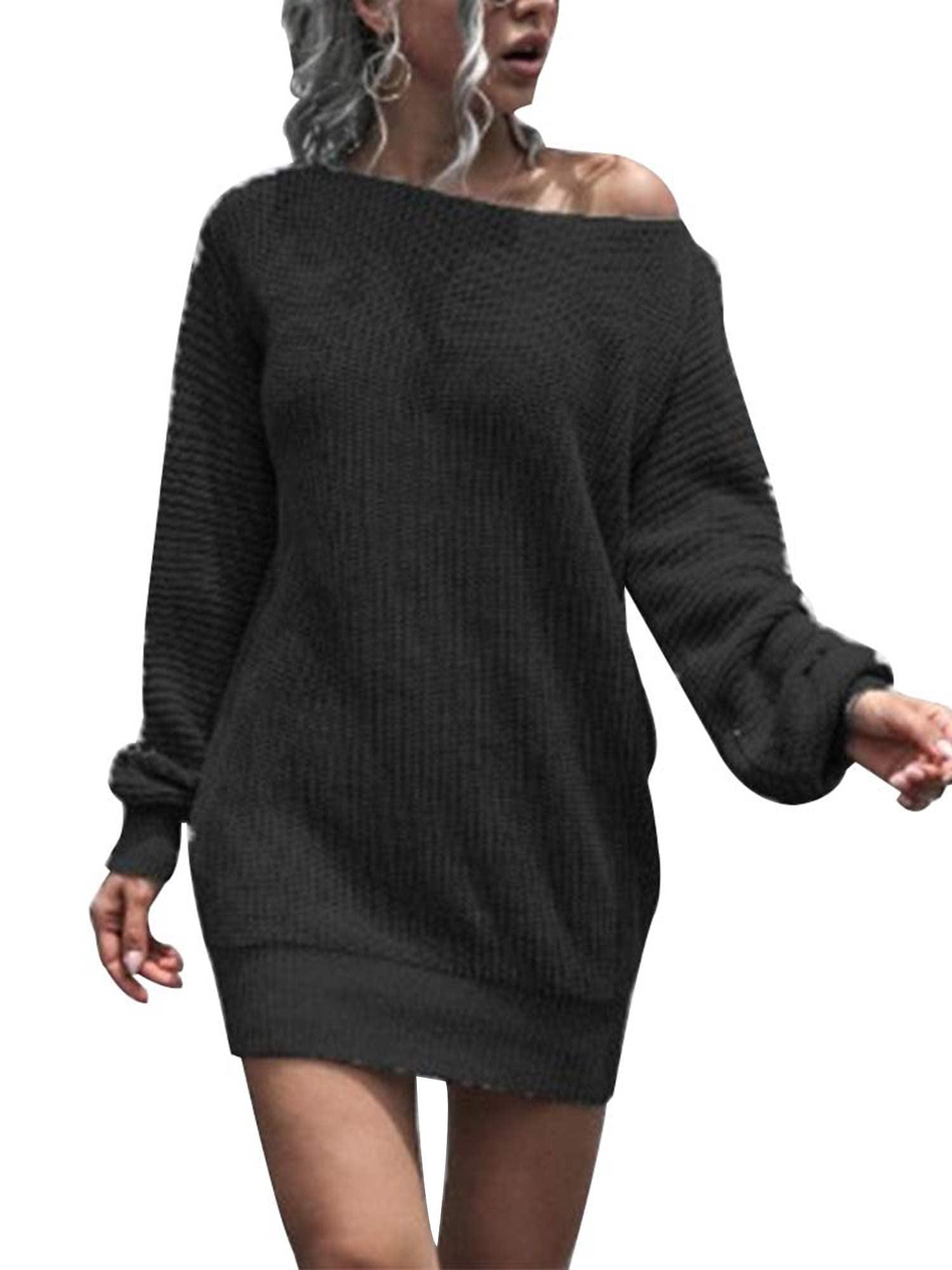 Off the shoulder 2025 oversized sweater dress