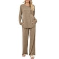 thumbnail image 1 of Gvmfive Women Plus Size 2-Piece Loungewear Set Long Sleeve Tops Pants Pajamas Sleepwear, 1 of 5