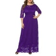 thumbnail image 1 of Gvmfive Women Plus Size Dresses Lace Half Sleeve Evening Party Formal Dress 3XL, 1 of 4