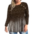 thumbnail image 1 of Gvmfive Women Plus Size Long Sleeve Shirt Printing Tunic Casual Blouse Tops, 1 of 4