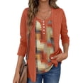 thumbnail image 1 of Gvmfive Women Printed Long Sleeve V Neck Tops Casual Tunic Pullover T-shirt, 1 of 4