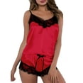 thumbnail image 1 of Gvmfive Women Sexy Lingerie Set Satin Cami Shorts Pajamas Set Nightwear, 1 of 6