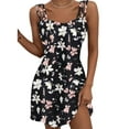 thumbnail image 1 of Gvmfive Women Sexy Sleeveless Floral Dress Summer Beach Party Mini Dress, 1 of 2