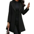 thumbnail image 1 of Gvmfive Women Single Breasted Long Sleeve Tunic Jacket Mid Coat Casual Outwear, 1 of 2