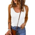 thumbnail image 1 of Gvmfive Women Sleeveless Solid Color U Neck Base Tank Tops, 1 of 4