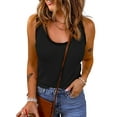 thumbnail image 1 of Gvmfive Women Sleeveless Solid Color U Neck Base Tank Tops, 1 of 4