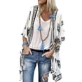 thumbnail image 1 of Gvmfive Women Summer Bohemian Printed Short Sleeve Cardigan Casual Tops, 1 of 2