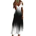 thumbnail image 1 of Gvmfive Women Summer Boho Beach Printed Long Dress Lace Cold Shoulder Casual Maxi Dress, 1 of 8