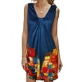 thumbnail image 1 of Gvmfive Women Summer Pleated Sleeveless Short Mini Dress Casual Beach Party Dresses, 1 of 4