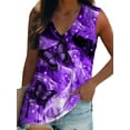 thumbnail image 1 of Gvmfive Women V Neck Printed Tunic Tank Tops Summer Blouse T-shirt, 1 of 2